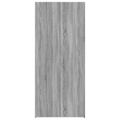 Hoge kast 80x42,5x185 cm bewerkt hout grijs sonoma eikenkleurig