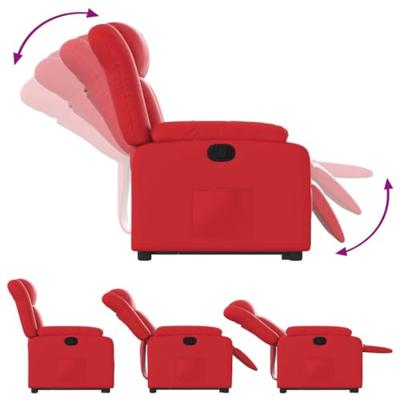 Sta-op-stoel kunstleer rood