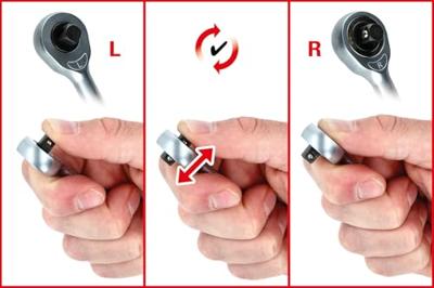KS TOOLS Ks-tools omschakelbare ratel mini freewheel ratchets 1/4" - thumbnail