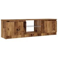 Tv-meubel met LED 120x30x36 cm bewerkt hout oud hout - thumbnail