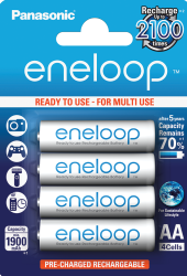 4 x AA Panasonic Eneloop batterijen - 2000mAh
