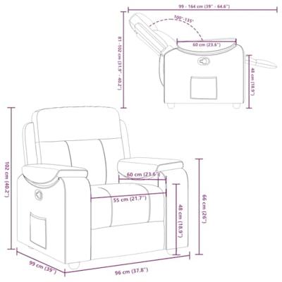 Fauteuil verstelbaar stof wolk grijs Fauteuil verstelbaar stof wolk grijs