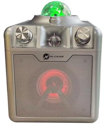 N-GEAR Disco Star 710 Silver - Draadloze Karaoke Bluetooth Speaker - Sterrenprojector - 2 Microfoons N-GEAR Disco Star 710 Silver - Draadloze Karaoke Bluetooth Speaker - Sterrenprojector - 2 Microfoons