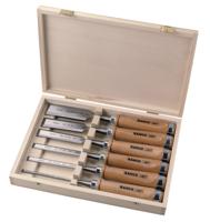 Bahco 425-083 Set steekbeitels, 6-delig, houten box, 6, 10, 12, 18, 25, 32 mm - thumbnail