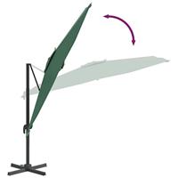 VidaXL Zweefparasol met aluminium paal 300x300 cm groen - thumbnail