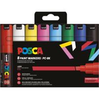 Uni POSCA paintmarker PC-8K, 8 mm, etui van 8 stuks in basiskleuren - thumbnail