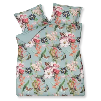 Vandyck Flower Mix pearl blue dekbedovertrek