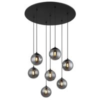 Globo Zwarte hanglampRiha 7-lichts - 56133-7H - thumbnail