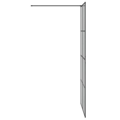 VidaXL Inloop douche wand zwart 100 x 195 cm gehard glas