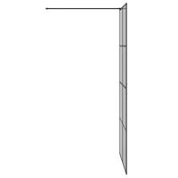 VidaXL Inloop douche wand zwart 100 x 195 cm gehard glas - thumbnail