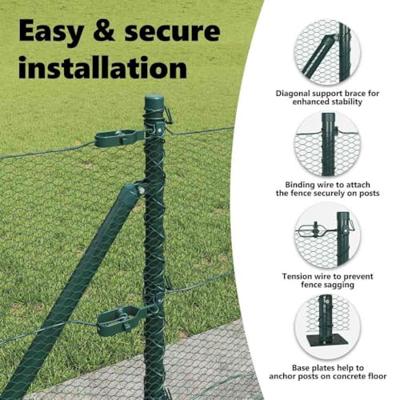 VidaXL Afrasteringspaal groen 25 x 0,8 m (13 mm gaas) staal en pvc