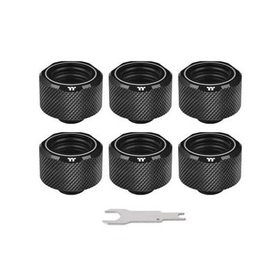 Thermaltake Pacific C-PRO G1/4 PETG Tube 16mm OD Compression - Black (6-Pack Fittings) Waterkoelingfitting