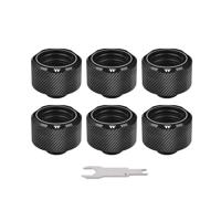 Thermaltake Pacific C-PRO G1/4 PETG Tube 16mm OD Compression - Black (6-Pack Fittings) Waterkoelingfitting - thumbnail