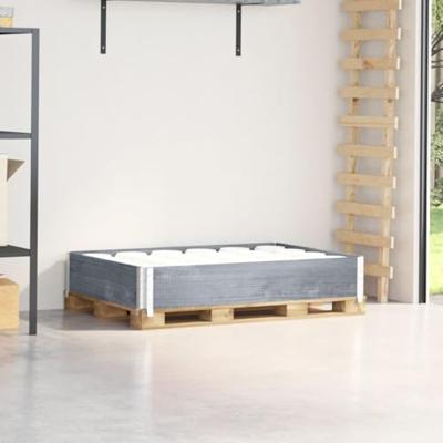 VidaXL Palletopzetrand 120x80 cm massief grenenhout grijs