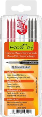 Pica Vullingen-set | 3x grafiet, 3x rood, 2x wit | tot 70 graden stabiel 8 stiften/set | 1 stuk - 4070 - 4070