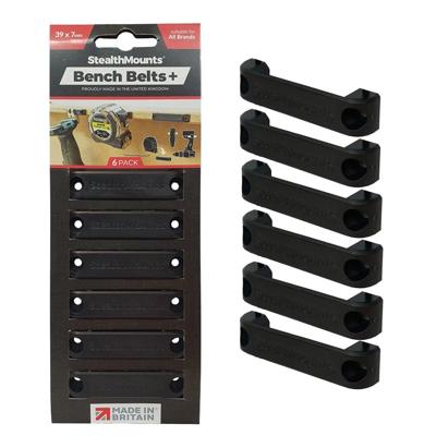 Stealthmounts Bankriem | Zwart | 6 stuks - BB-PL-BLK-6