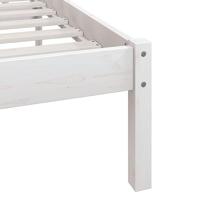 Bedframe massief grenenhout wit 135x190 cm UK Double - thumbnail