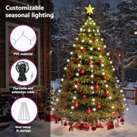 VidaXL Kerstboomverlichting met 180 led&apos;s koudwit net 180 cm - thumbnail