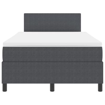 Boxspring bed Donkergrijs en Wit 203 x 120 x 88 cm