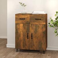 Dressoir 69,5x34x90 cm bewerkt hout gerookt eikenkleurig - thumbnail