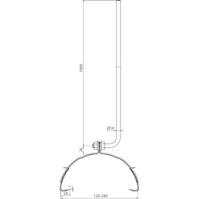 DEHN FS 10 1000 FG AL V2A Bliksemafleider 1 stuk(s)