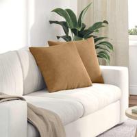VidaXL Sofa kussens 2 stuks bruin 50 x 50 cm cordstof - thumbnail