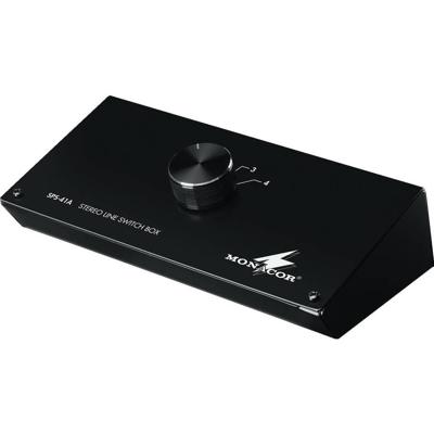 Monacor SPS-41A Stereo Line Switch Box Zwart