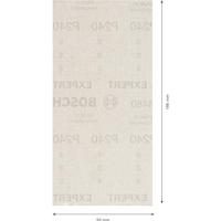 Bosch Accessoires Expert M480 schuurnet voor vlakschuurmachines 93 x 186 mm, K240 - 10 stuk(s) - 2608900749 - thumbnail