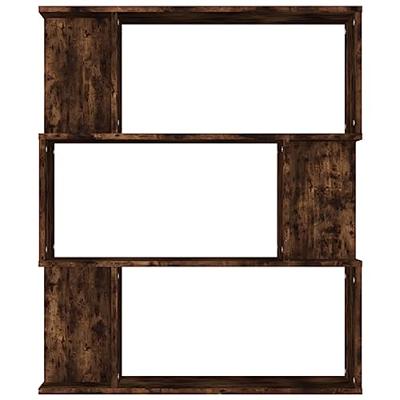 Boekenkast / kamerscherm 80x24x96 cm bewerkt hout gerookt eiken