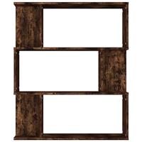 Boekenkast / kamerscherm 80x24x96 cm bewerkt hout gerookt eiken - thumbnail