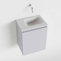 MONDIAZ OLAN 40cm toiletmeubel cale. LEX wastafel talc rechts geen kraangat - thumbnail