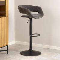 Bendt Draaibare Barkruk 'Pia' Chenille, kleur Donkergrijs (zithoogte 59-80cm) - thumbnail