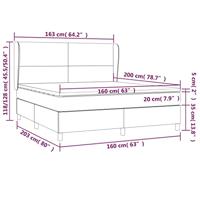 Boxspring met matras fluweel zwart 160x200 cm - thumbnail