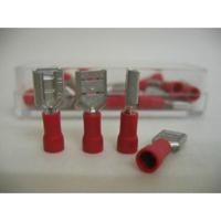 Bofix kabelschoen amp vrouw plat 6,3mm rood (25st) - thumbnail