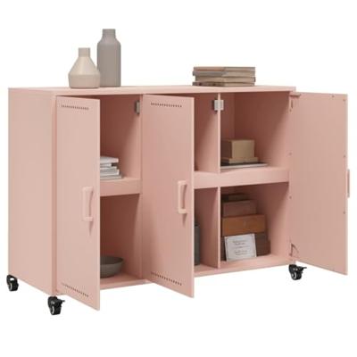 Dressoir 100,5x39x72 cm staal roze Dressoir 100,5x39x72 cm staal roze