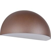 LED Wandlamp Buiten - E27 Fitting - Halfrond Roestkleur Aluminium - IP44 - thumbnail