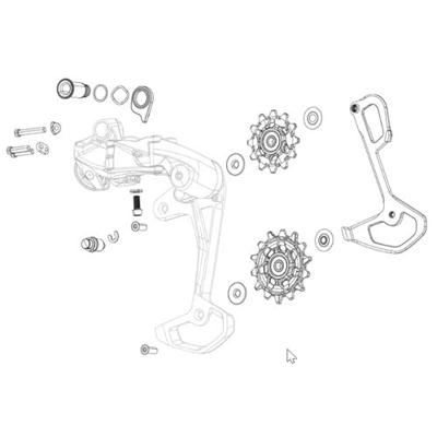 SRAM achterderailleur bevestiging assembly kit xx eagle axs