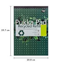 Schrijfblok pukka a4 lijn 4-gaats 100 vel 80gr - thumbnail