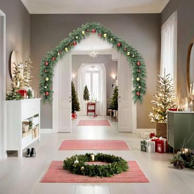 Kerstslinger versierd met kerstballen en LED-lampjes 10 m Kerstslinger versierd met kerstballen en LED-lampjes 10 m