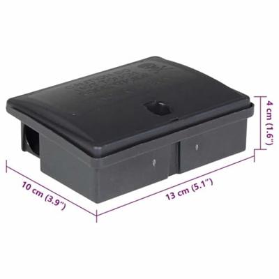 VidaXL Muizenvallen 5 st 13x10x4 cm zwart VidaXL Muizenvallen 5 st 13x10x4 cm zwart