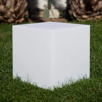 LUMISKY - Lichtgevende kubuskruk draadloos LED - veelkleurig dimbaar CARRY - 40cm met afstandsbediening en inductievoet - thumbnail