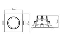Trio Led inbouwspotPamir Square 5,5w - 3000K - 8,5cm chroom - 650410106 - thumbnail