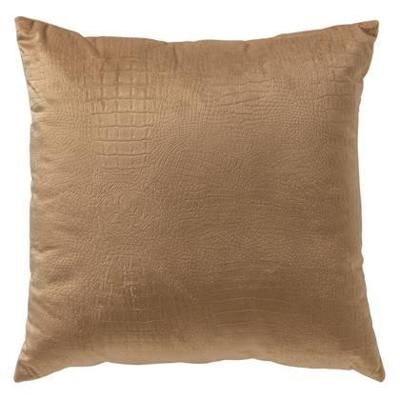 Sierkussen Croco 40x40 Tobacco Brown