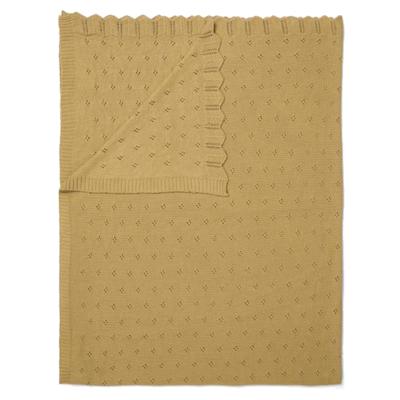 Essenza Essenza knitted Ajour plaid Fern yellow 130x170