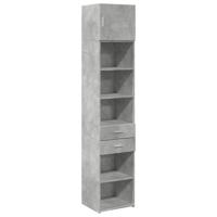 Opbergkast smal 45x42,5x225 cm bewerkt hout betongrijs - thumbnail