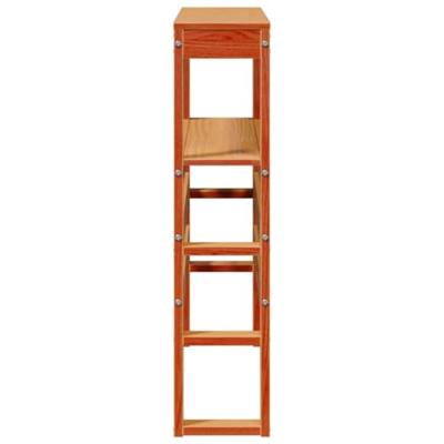 Hoofdbord met schappen 75 cm massief grenenhout wasbruin Hoofdbord met schappen 75 cm massief grenenhout wasbruin