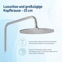 Saqu Dream regendoucheset met 4 straalsoorten Ø25cm chroom - thumbnail