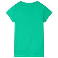 Kindershirt 104 groen - thumbnail