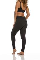 Magic Loungewear legging - Jegging - Strakke dames legging zwart - Jeansstof - Katoenen kruisje - thumbnail