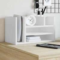 VidaXL Bureau organiser 44,5x24x25 cm bewerkt hout wit - thumbnail